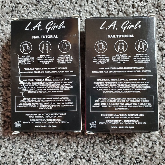 Lot of 2 L.A. Girl 3 Piece Halloween Nail Kit - Picture 2 of 2